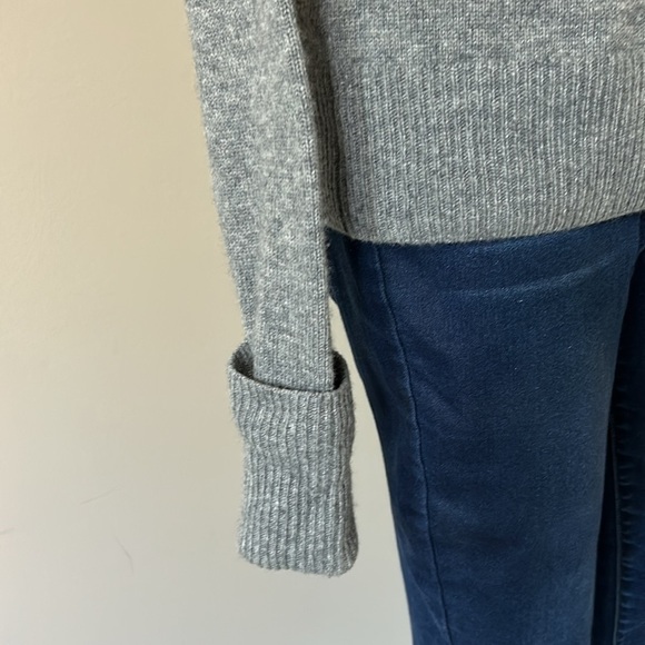 PAIGE Raundi Open Shoulder Sweater Long Sleeve Heather Grey Relaxed Fit Wool XS - Picture 8 of 15